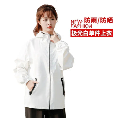 Summer Ultra Thin Raincoat Suit Waterproof Men's Women's Motorcycle Rain Coat Fishing Hiking Rainwaer Travel Outdoor Rain Gear