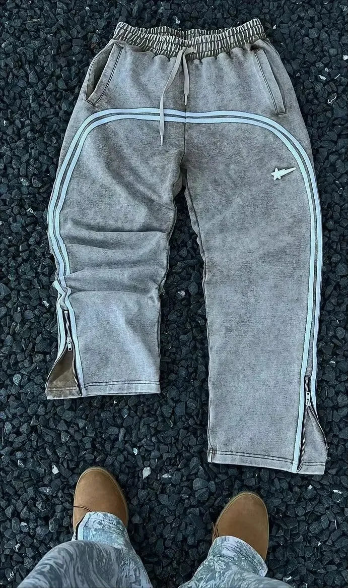 Street Sweatpants Y2K Harajuku Gothic Hip Hop Letter Embroidery Baggy Casual Pants Mens Womens New Elastic Waist Jogging Pants