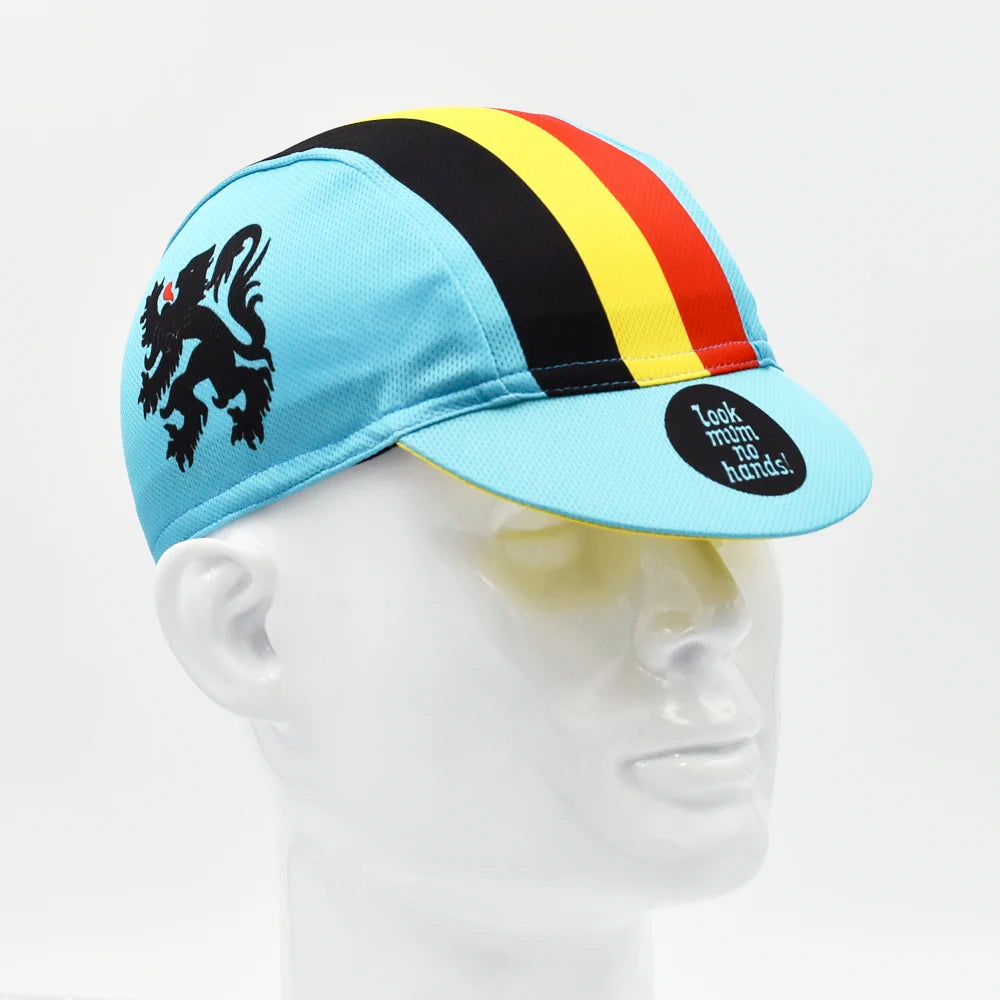 Classic Retro Belgium Cycling Cap Summer Breathable Racing MTB Bicycle Hat