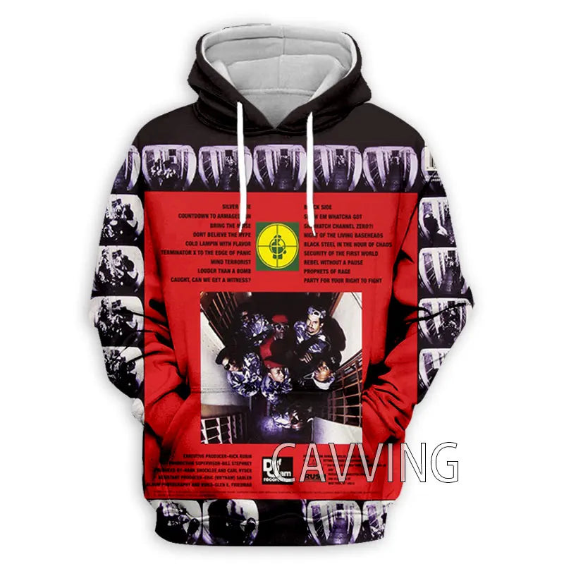 New Fashion Women/Men's 3D Print  Public Enemy  Hoodies Hooded Sweatshirts Harajuku Hoodie Sweatshirts Tops Clothing