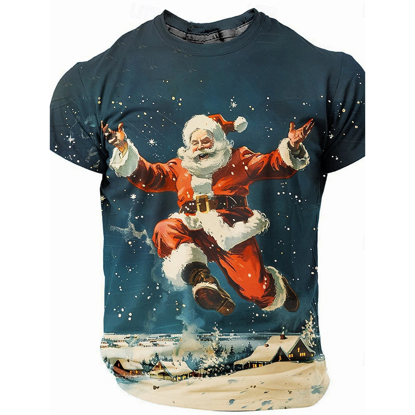 Christmas Tree Snowflake 3D Print T-Shirts Men Women Fashion Cosplay Oversized Short Sleeve T Shirt Male Tees Tops Man Clothing