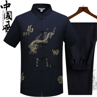 Traditional Kung Fu Tai Chi Cotton And Linen Tang Suit Uniform Men's Chinese Style Shirts Shirt And Blouses Jacket Clothing