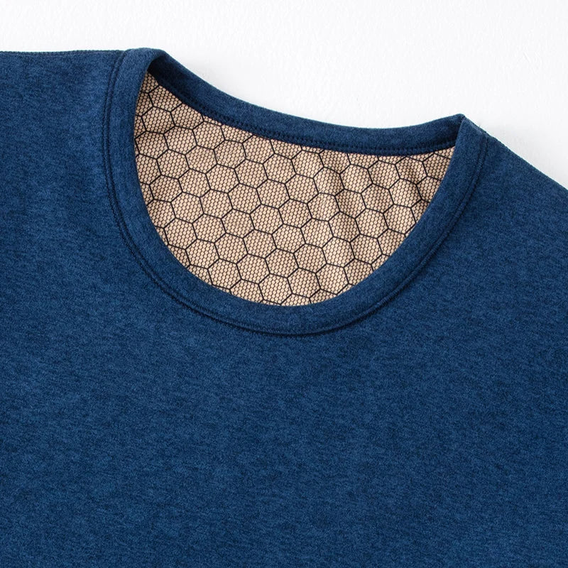 2-Piece Men's Fashion Autumn Clothes And Long-sleeved Trousers Set For Teenagers' Thermal Underwear At The End Of Autumn And Win