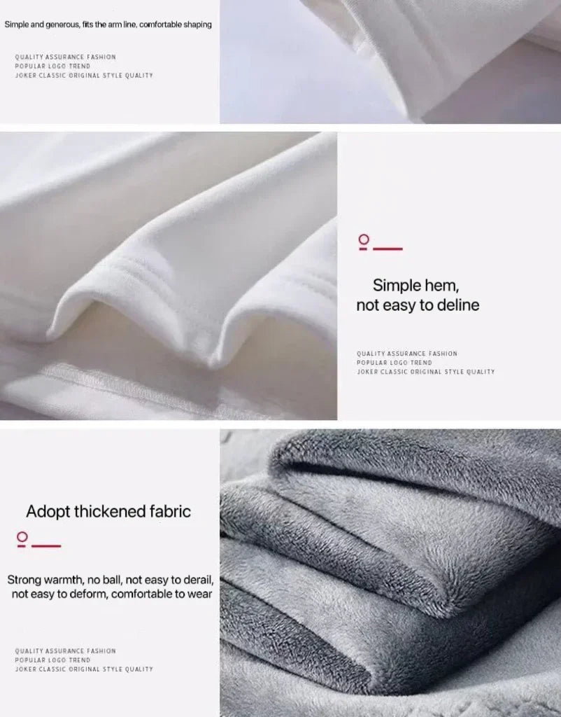 Winter Men's Thickening Velvet Warm Tops Men's Winter Long-sleeved Thermal Underwer Male Round Neck Fashion T-shirt M-5XL