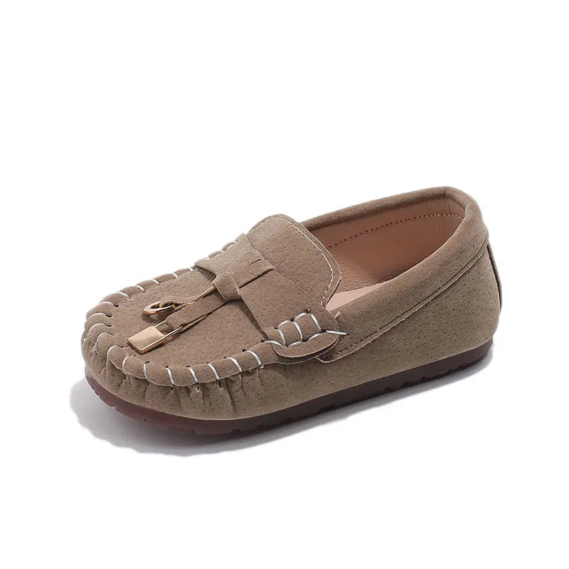2025 Chidlren Flats Spring Summer Kids Casual Shoes for Girl Moccasin Slip On Lazy Loafers Shallow Tassel Boy Shoes Daily I03143