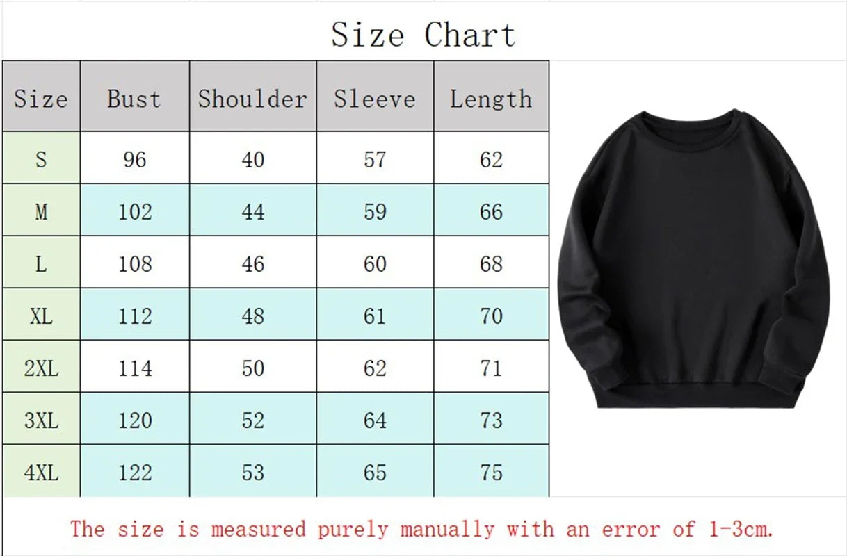 Mens Loose Tracksuit Casual Printing Sweatshirt High Quality Hot Sales Versatile Pullover Trend Black White Street Tops Clothing