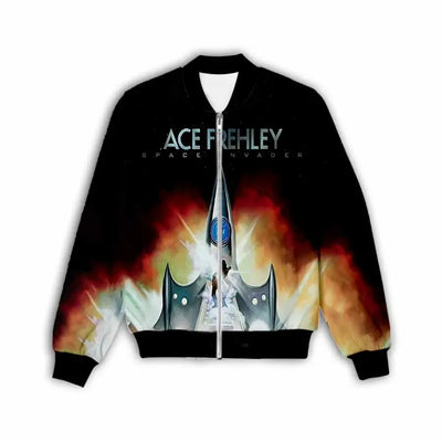 New Fashion Women/Men's 3D Print  Ace Frehley   Zipper Bomber Jackets Men Overcoat Mens Coat Zip Up Jackets    C1