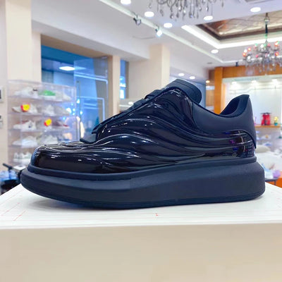 Handcrafted Leather Casual Sneakers Man Platform Trainers Unisex Originality Flat Loafers Men's Footwear