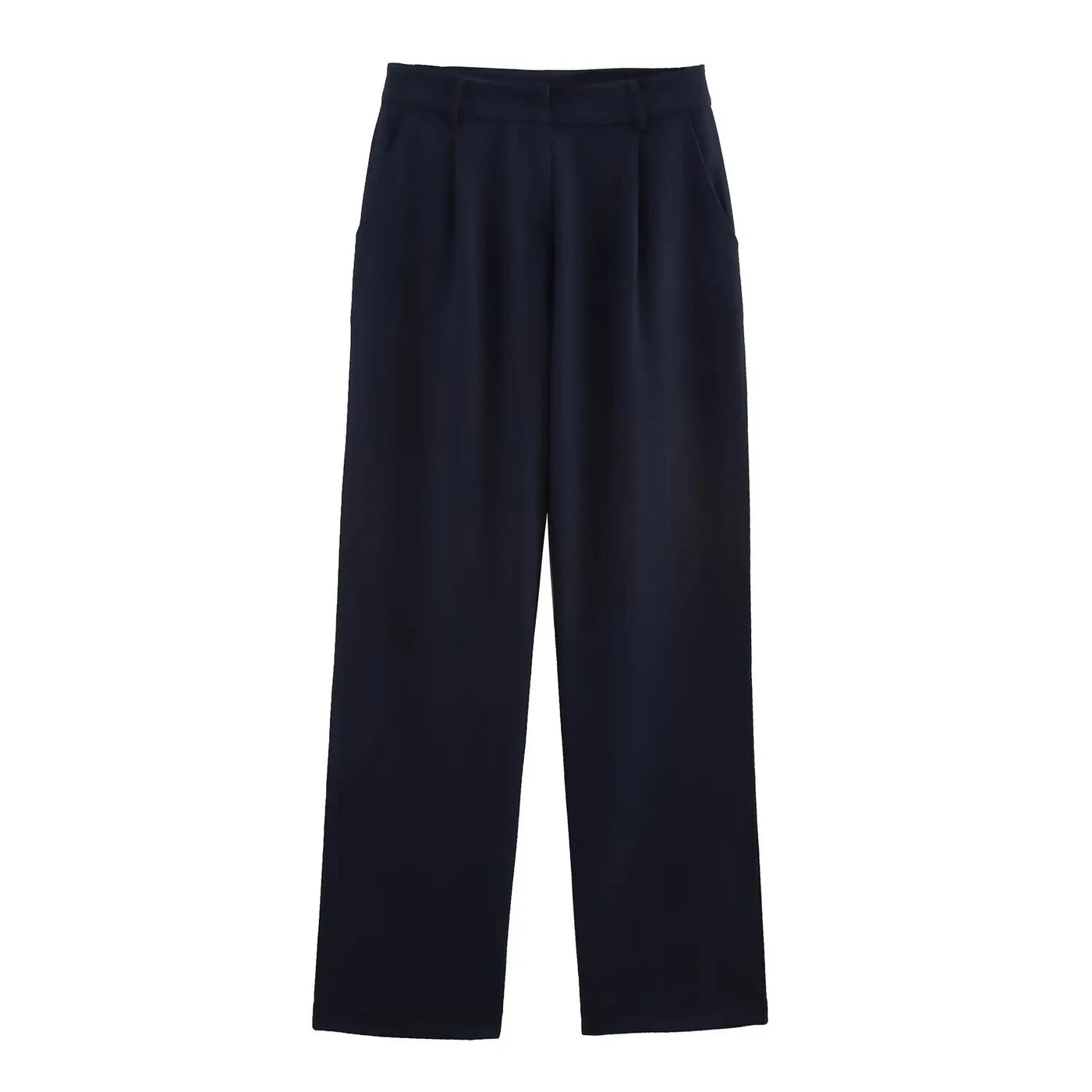 ZBZA Women's Basic Suit Jacket Trousers Suit Lapel Double-breasted Top High Waist Pants Spring and Summer New Casual Chic Suit