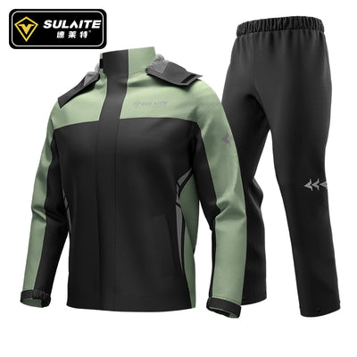 SULAITE Motorcycle Raincoat Suit Men Outdoor Waterproof Rainwear Shoes Cover Ultrathin Rain Coat Cycling Fishing Climbing Jacket