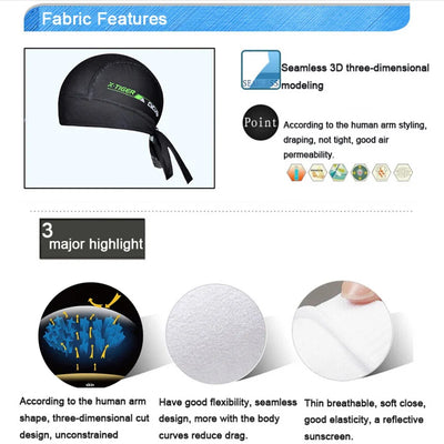 X-Tiger Brand 100% Polyester Breathable Cycling Headwear/Summer Mountain Bike  Ciclismo Scarf/Quick-Dry MTB Bicycle Caps