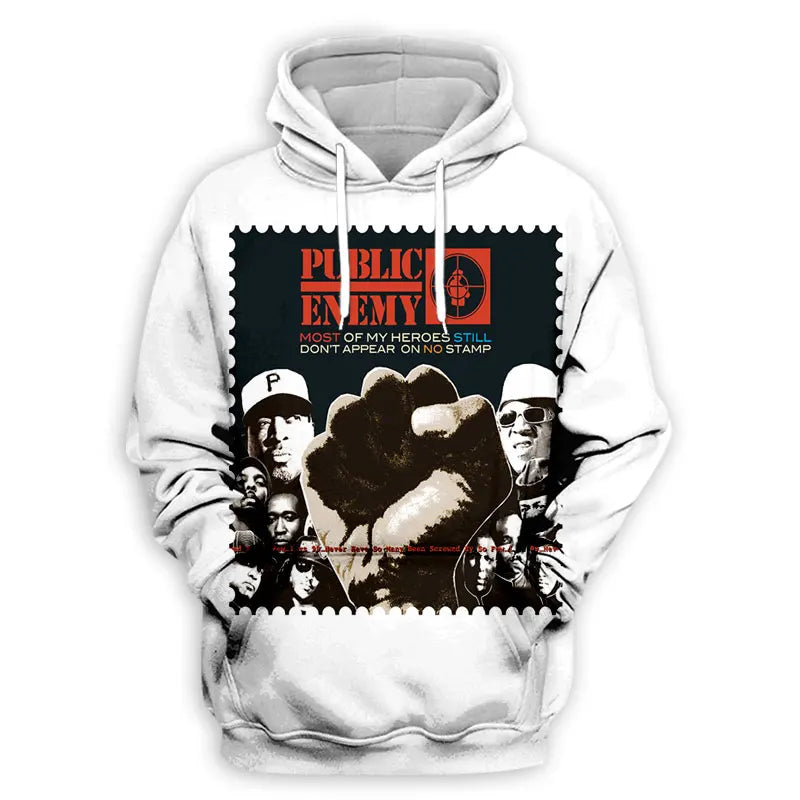 New Fashion Women/Men's 3D Print  Public Enemy  Hoodies Hooded Sweatshirts Harajuku Hoodie Sweatshirts Tops Clothing