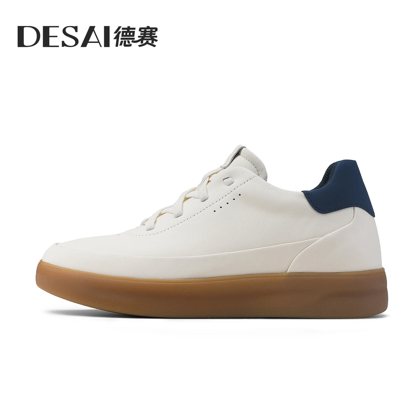 Desai shoes men's leather shoes men's 2025 new men's shoes casual shoes with light soft sole small white shoes men