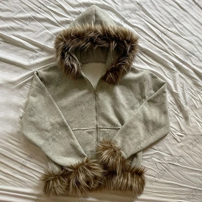 Street Fashion Vintage Woman Clothes Hoodies Y2K Clothes Harajuku Gothic Hip Hop Graphic Chix Hoodies Sweatshirts Casual Jacket