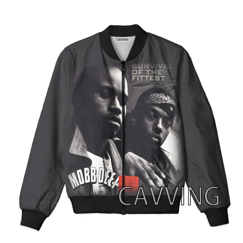 New Fashion Women/Men's  3D Print  Mobb Deep  Zipper Bomber Jackets Men Overcoat Mens Coat Zip Up Jackets