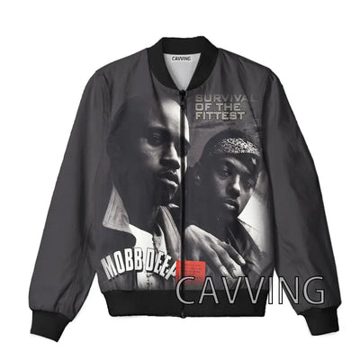 New Fashion Women/Men's  3D Print  Mobb Deep  Zipper Bomber Jackets Men Overcoat Mens Coat Zip Up Jackets