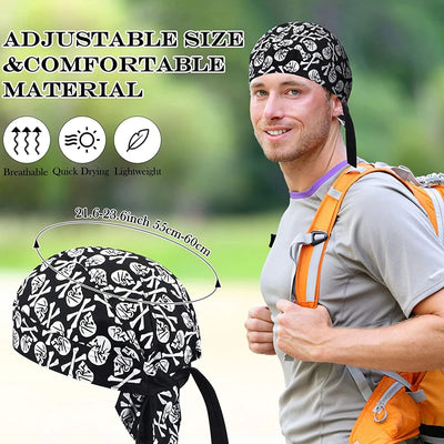 1Pcs Cycling Skull Pirate Cap Hat Bandana Head Wrap Breathable Helmet Liner Anti Sweat UV Sport Headband Scarf for Men and Women