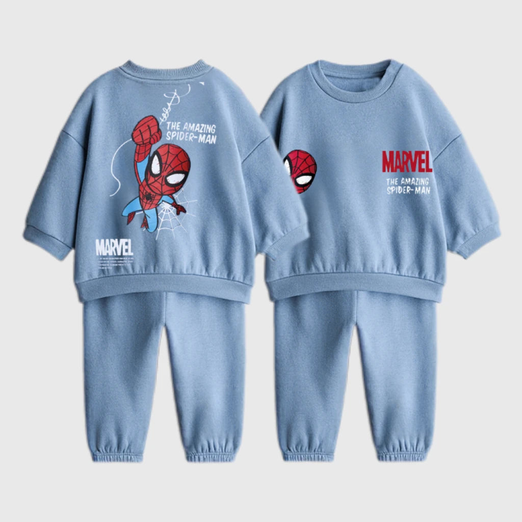 Autumn Costume Kids New Design Sweatshirts+Pants 2Piece Set Outer Wear Cartoon Printed Tops Trousers Baby Long-sleeved Suits