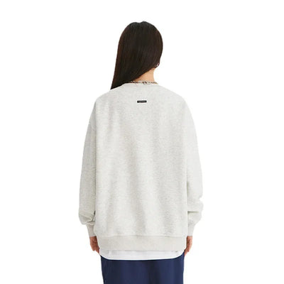 Casual Loose Long Sleeve round Neck Sweatshirt Embroidery for Men Autumn Fashion Brand Couple Matching Comfortable Streetwear