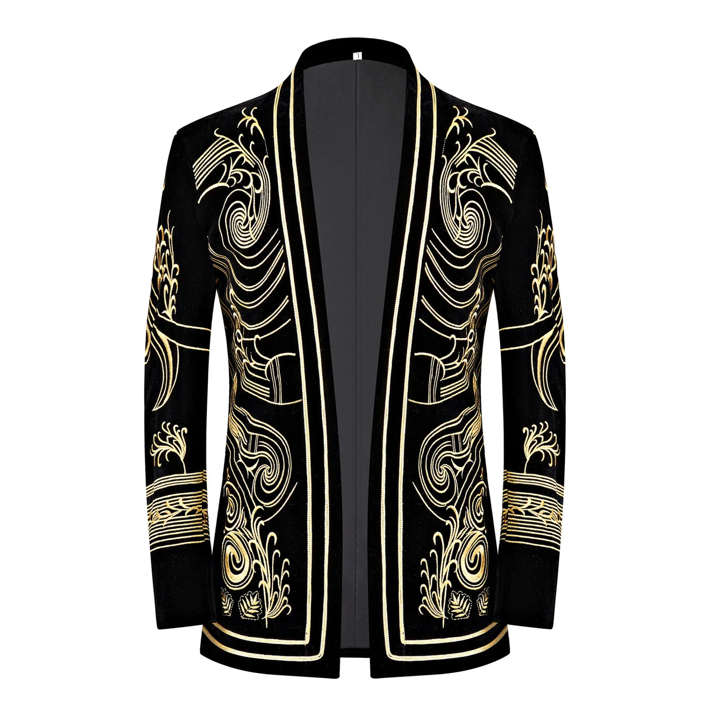 2025 European and American Heavy Full Embroidery Buttonless Blazer Men, Photography Studio Party Wedding Suit  Jackets for Men