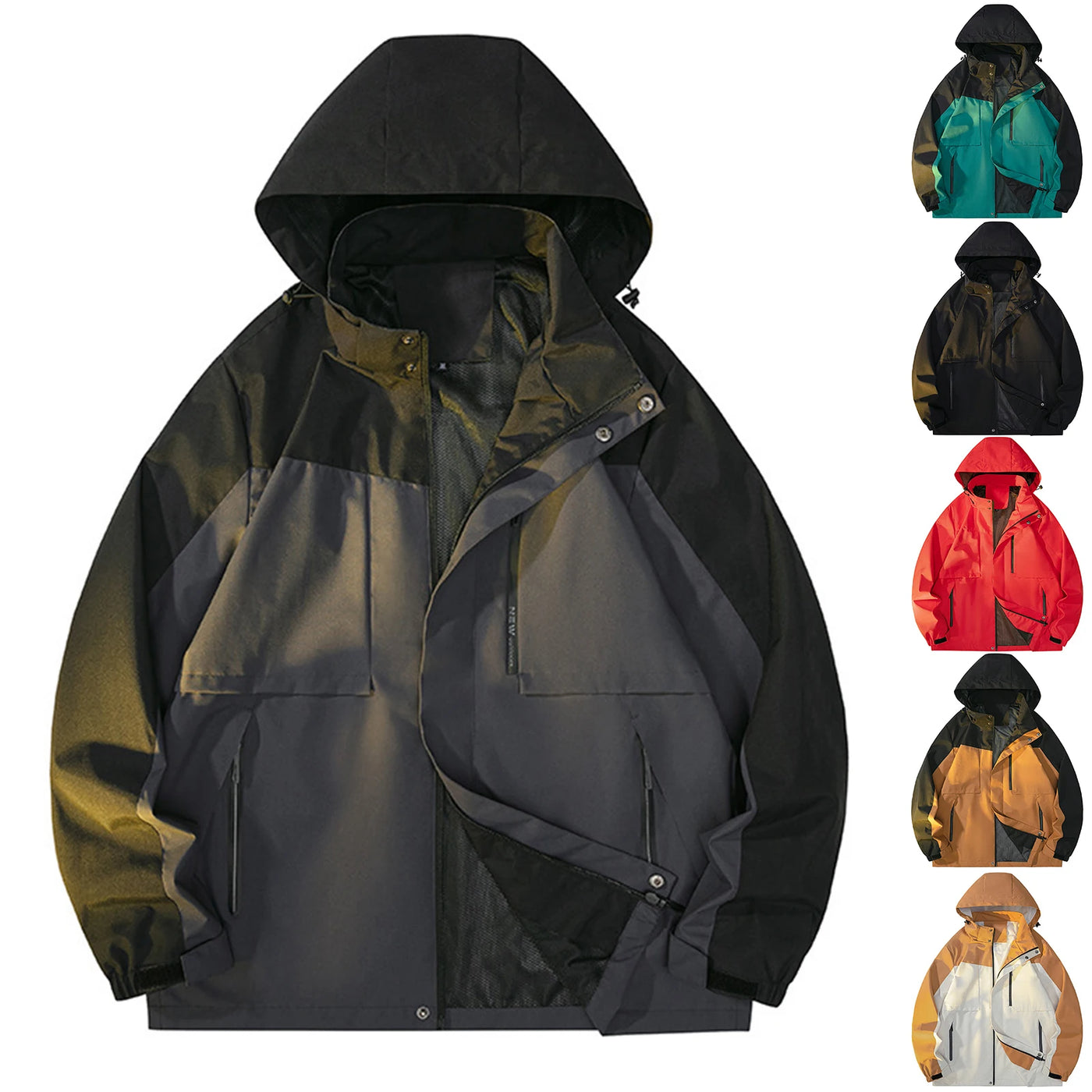 Men'S Assault Suit Casual Outdoor Hiking Suit Loose Sports Windbreaker Windproof And Splash Proof Jacket For Daily Wear