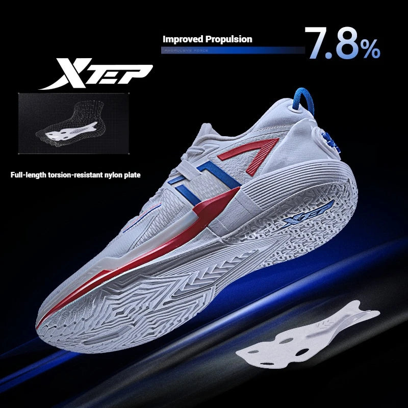 Xtep Ling Ji Men's Basketball Shoes 2025 Spring Rebound Breathable Men's Sports Shoes Marathon Carbon Sneakers 875219120003