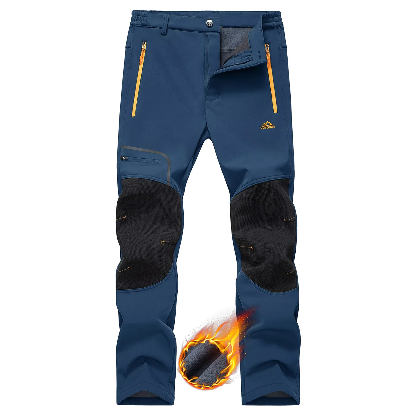 TACVASEN Winter Ski Pants Mens Warm Thermal Waterproof Pants Fleece Lined Trousers Outdoor Hiking Mountain Work Pants Windproof