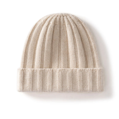MERRILAMB 100% Pure Cashmere Beanie Hat Unisex Winter Hat Ribbed Knitted Thicken Hats for Men Women Outdoor Casual Soft Warm Cap