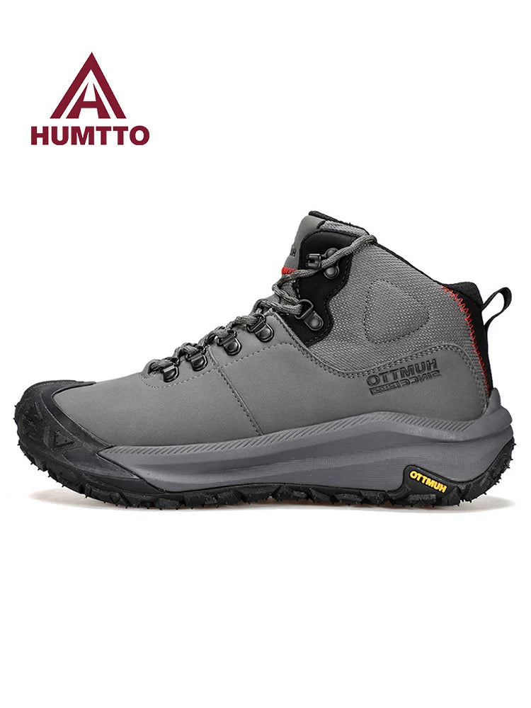 HUMTTO Hiking Shoes Men Waterproof Leather Hunting boots Women Trekking Ankle Snow boots Outdoor Sport Sneakers Tactical Shoes