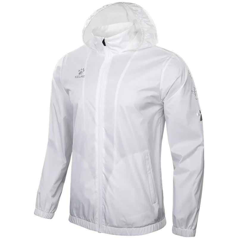 KELME Men's Waterproof Jacket  Windbreaker Soccer Training Lightweight  Training  Outwear Quick Dry Coat  8163WT1001