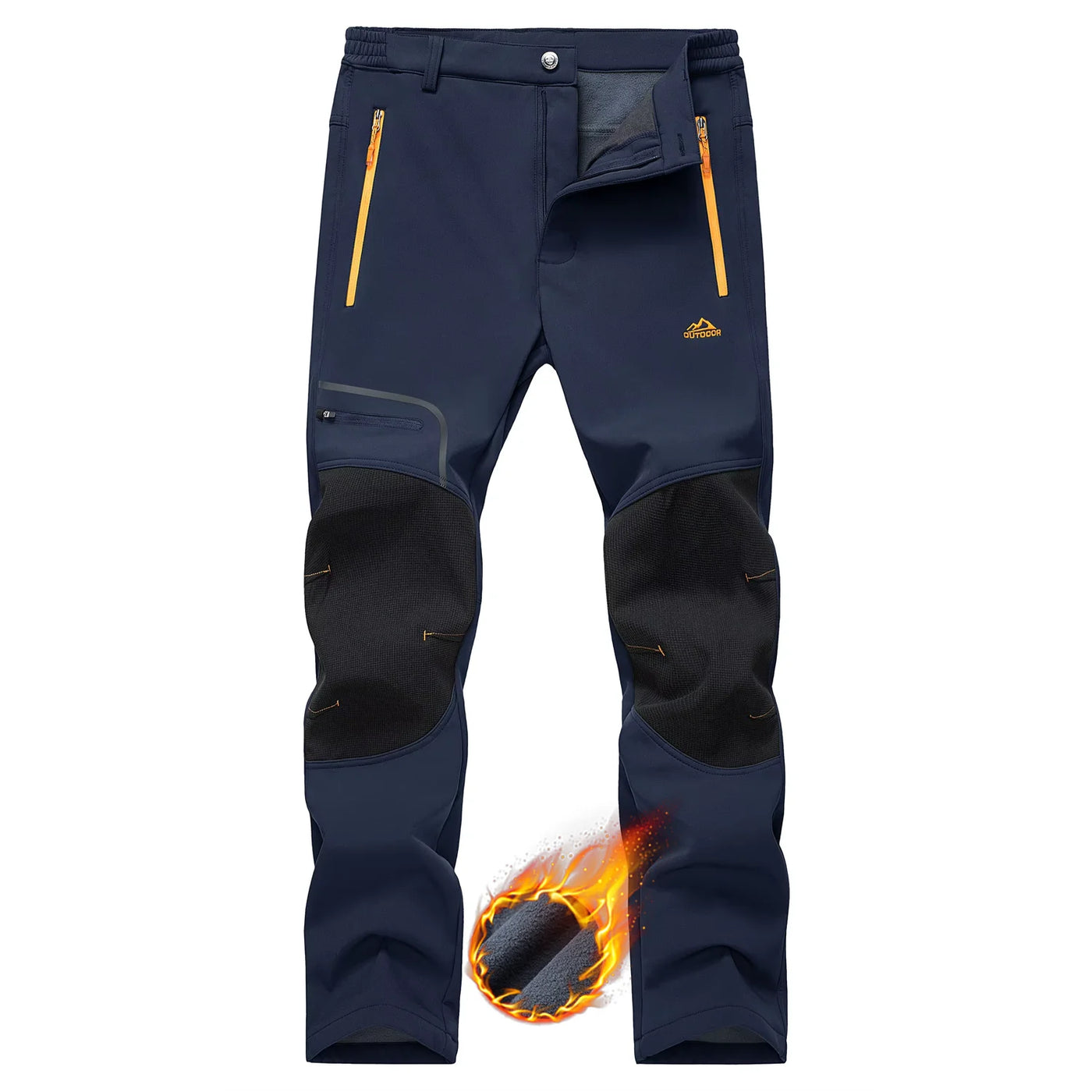 TACVASEN Winter Ski Pants Mens Warm Thermal Waterproof Pants Fleece Lined Trousers Outdoor Hiking Mountain Work Pants Windproof