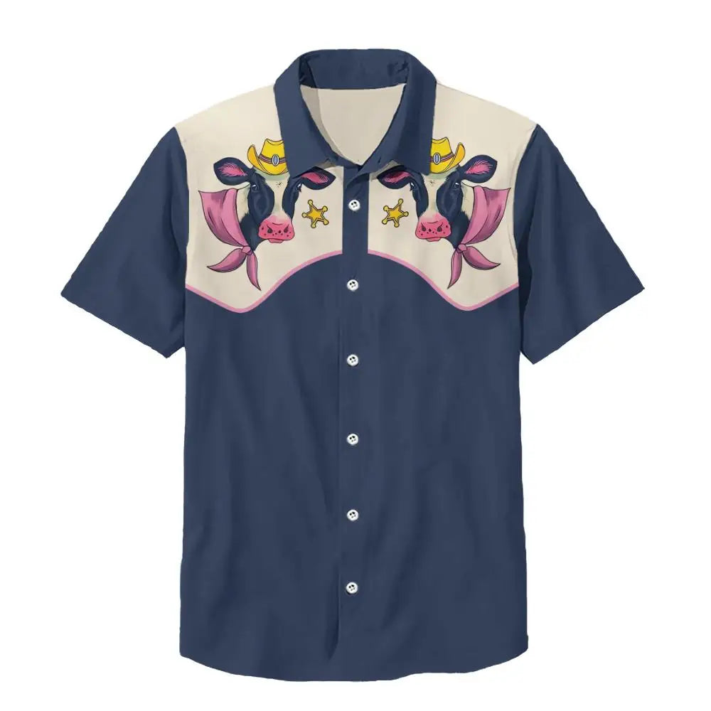 Summer Men's Shirt Outdoor Casual Short Sleeve Hawaii Shirts For Men Fashion Oversized Clothing Button Cardigan Laper Tops