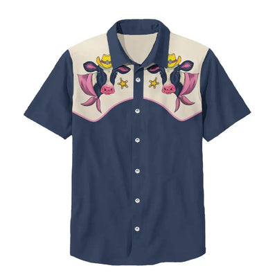 Summer Men's Shirt Outdoor Casual Short Sleeve Hawaii Shirts For Men Fashion Oversized Clothing Button Cardigan Laper Tops