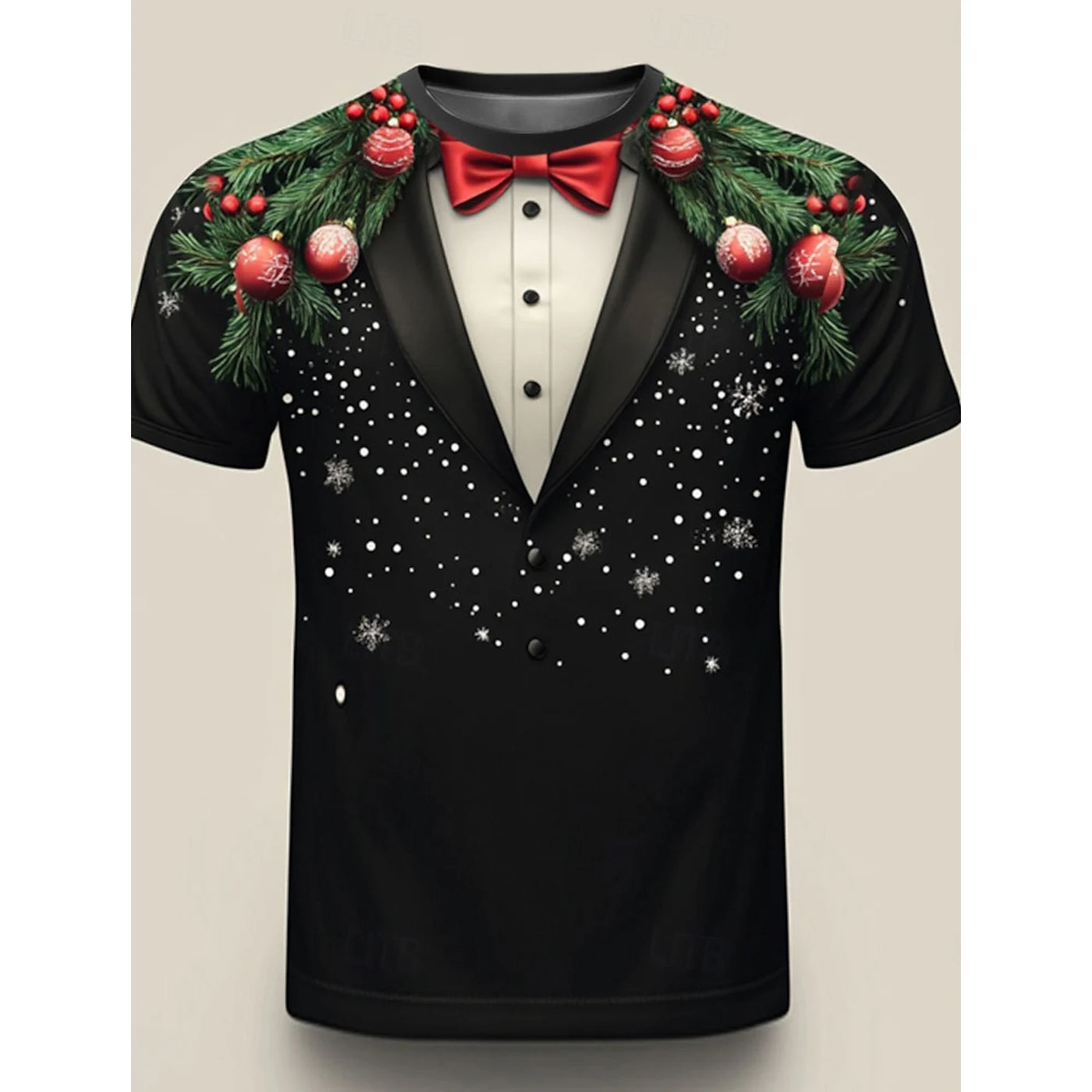 Christmas Tree Snowflake 3D Print T-Shirts Men Women Fashion Cosplay Oversized Short Sleeve T Shirt Male Tees Tops Man Clothing