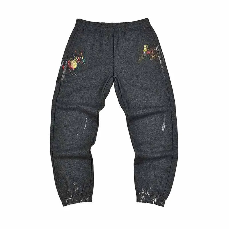 2025 GD Letter Printed Women Men Sweatpants Joggers LA Flare Splash-ink Side Striped Men Stretch Waist Jogging Pants Trousers