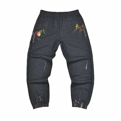 2025 GD Letter Printed Women Men Sweatpants Joggers LA Flare Splash-ink Side Striped Men Stretch Waist Jogging Pants Trousers