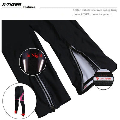 X-TIGER Women Cycling Pants MTB Bike Cycling Trousers Anti-sweat Anti-shock 5D Anti-Slip Padded Gel Racing Bicycle Sport Pants