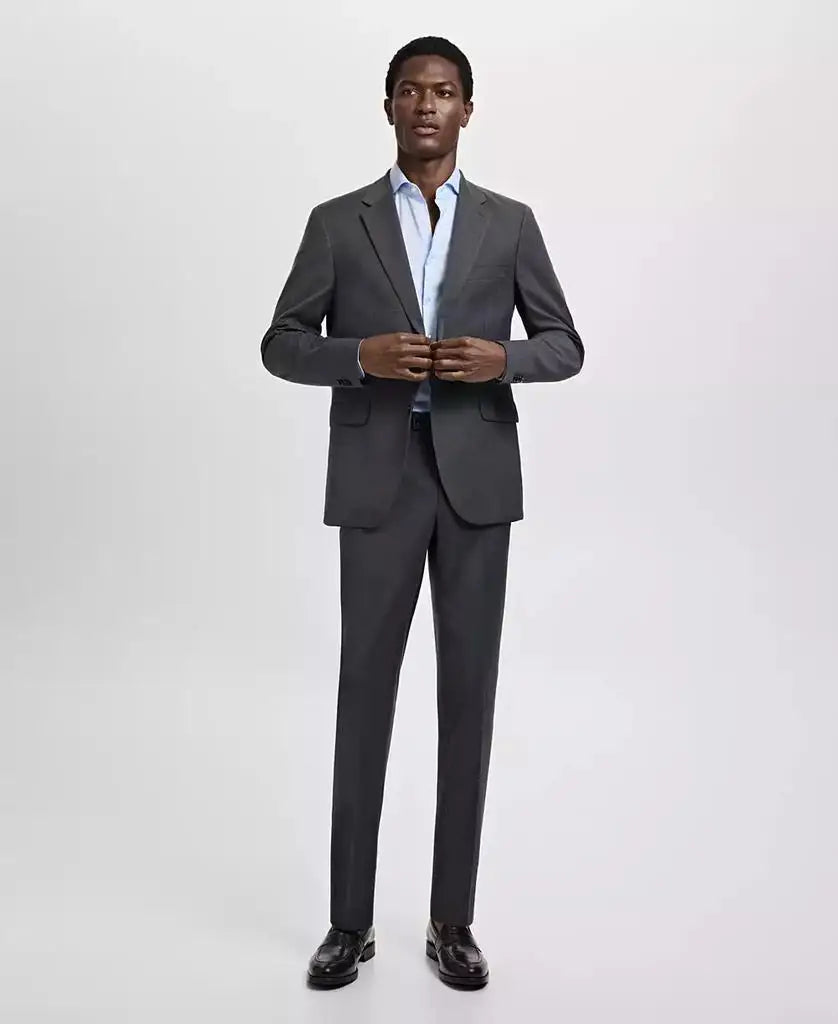 MANGO | Men's Slim Fit Structured Dress Shirt