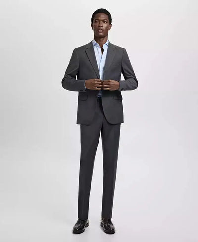 MANGO | Men's Slim Fit Structured Dress Shirt