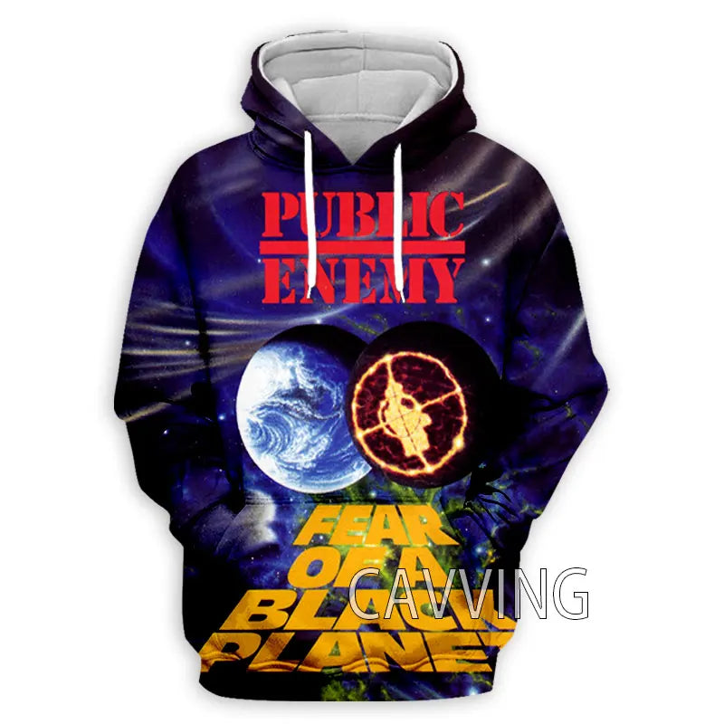 New Fashion Women/Men's 3D Print  Public Enemy  Hoodies Hooded Sweatshirts Harajuku Hoodie Sweatshirts Tops Clothing
