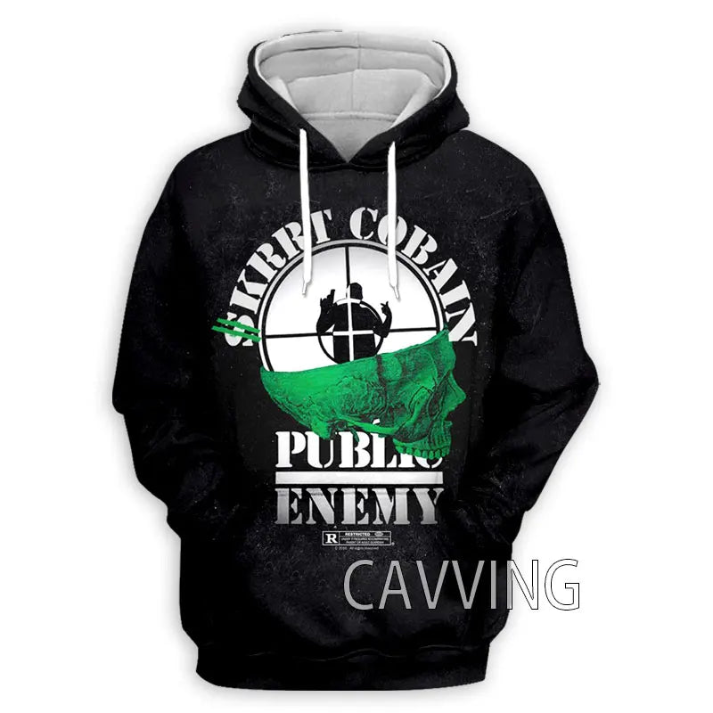 New Fashion Women/Men's 3D Print  Public Enemy  Hoodies Hooded Sweatshirts Harajuku Hoodie Sweatshirts Tops Clothing