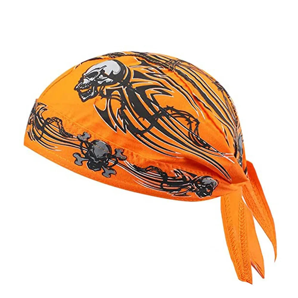 1Pcs Cycling Skull Pirate Cap Hat Bandana Head Wrap Breathable Helmet Liner Anti Sweat UV Sport Headband Scarf for Men and Women