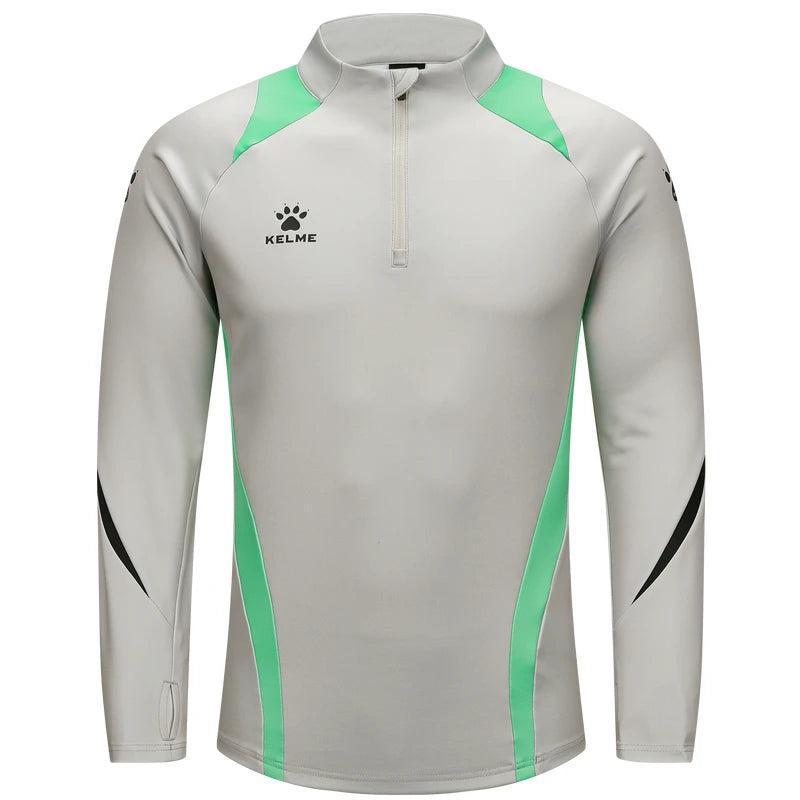 KELME Karl Mei Half Zipper Long Sleeve Sports Hoodie Men's Running Training Soccer Hoodie Basketball Jacket