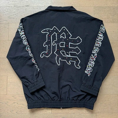 Autumn New Style MIXED EMOTION Zipper Jacket High Quality Colored Hot Diamond Print Windbreaker Casual Trousers Men Women