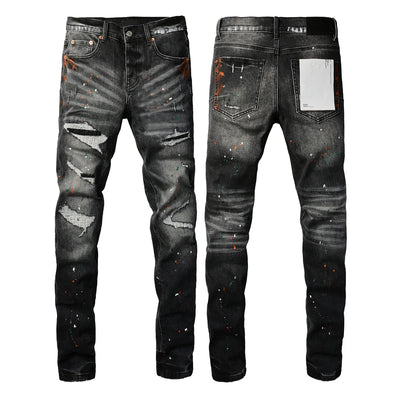 2025  Jeans Men's Vintage High-Waist Skinny  Denim Trousers Low-Rise Repairable Top Quality Streetwear Pants 9006