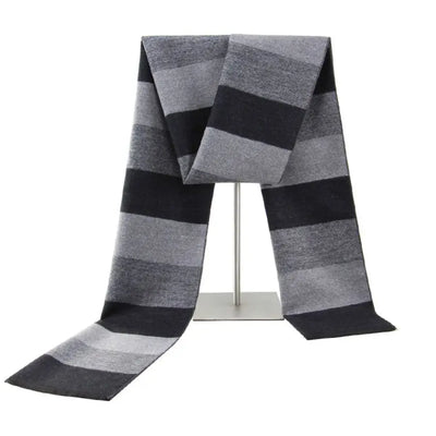 1pc Winter Scarf For Men Check Stripe Paisley Immitation Cashmere Elegant Jacquard Scarves Double Side Warm Windproof Neck Snood