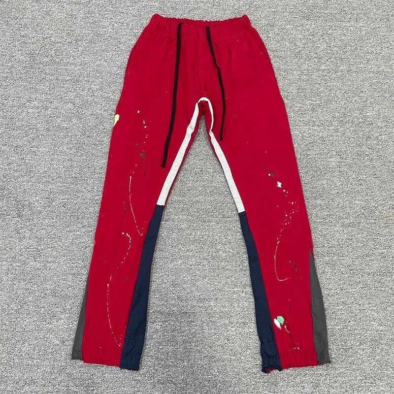 Tie Dye Sweatpants Y2K Pants Mens Womens Harajuku Hip Hop Tie Dye Graffiti Baggy Pants Drawstring Jogging Casual Trousers