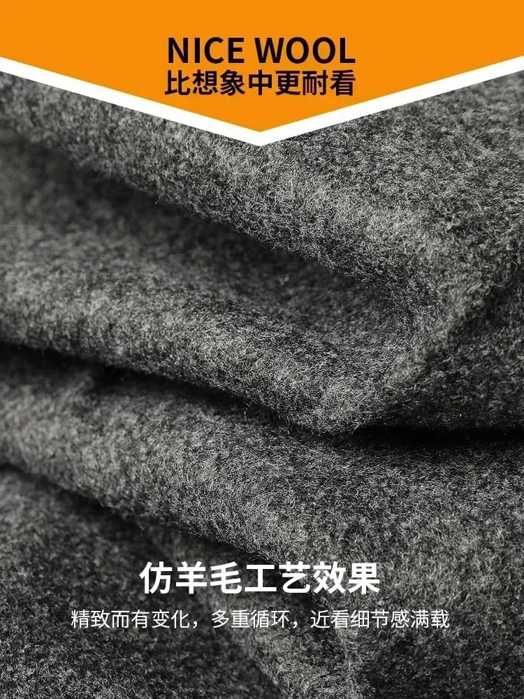 High Quality  Autumn Winter New Men's Suit Pants Fashion Business Casual Woolen Suit Pants Male Straight Formal Trousers