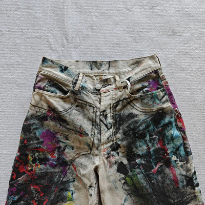 2025 New Candy Ink Old Washed Denim Zipper Slim Fit Straight PANT Jeans Cotton Denim Pants Casual Jeans Size XS-2XL #N025