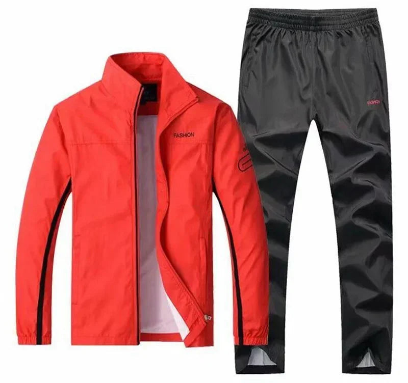 Men's Sportswear Autumn 2 Piece Sets Sports Suit men Jacket+Pant Sweatsuit Male Jogging basketball TrainingTracksuit clothing
